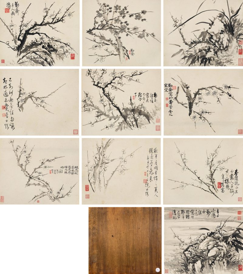 1721年作 墨梅册（十开）