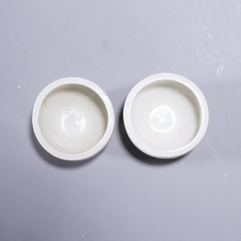 明代 白釉柳斗杯一对 - 图2