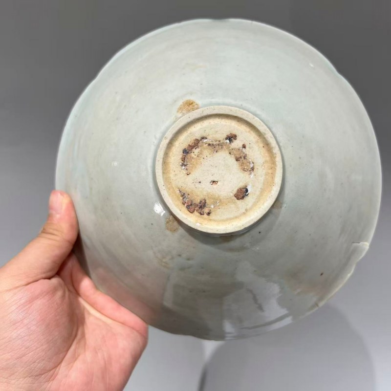 明代 青白釉刻花花口碗 - 图7
