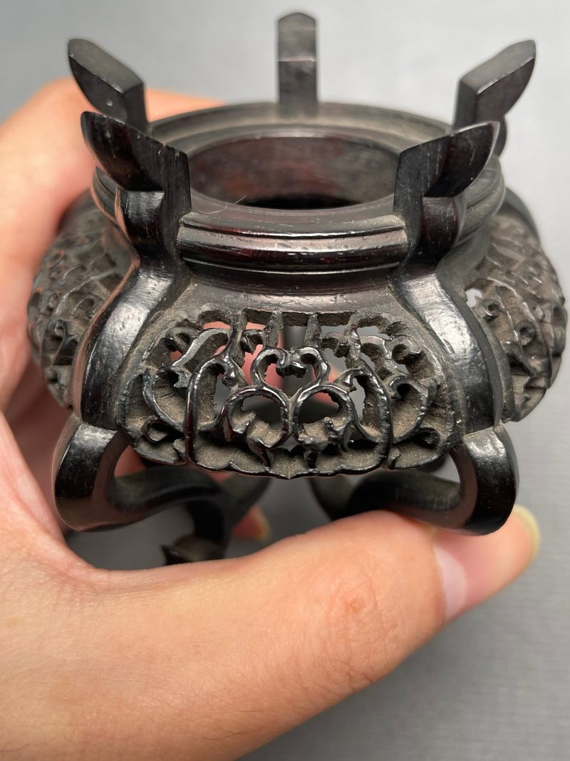 清 红木底座一对 - 图6