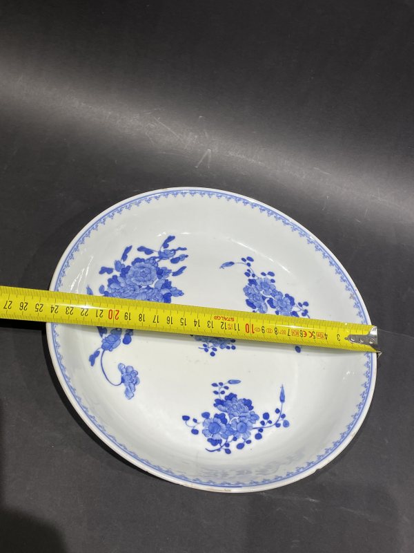 清光绪 青花折枝花卉纹盘 - 图9