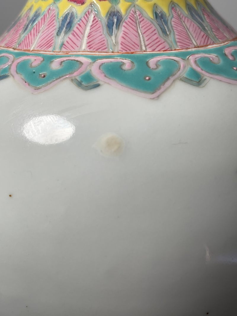 民国 粉彩芦雁图甘露瓶 - 图20