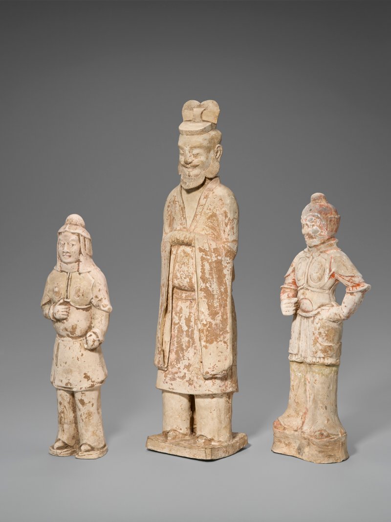 中國 唐 彩繪陶俑三件  CHINA, TANG DYNASTY (AD 618-907) - 图3
