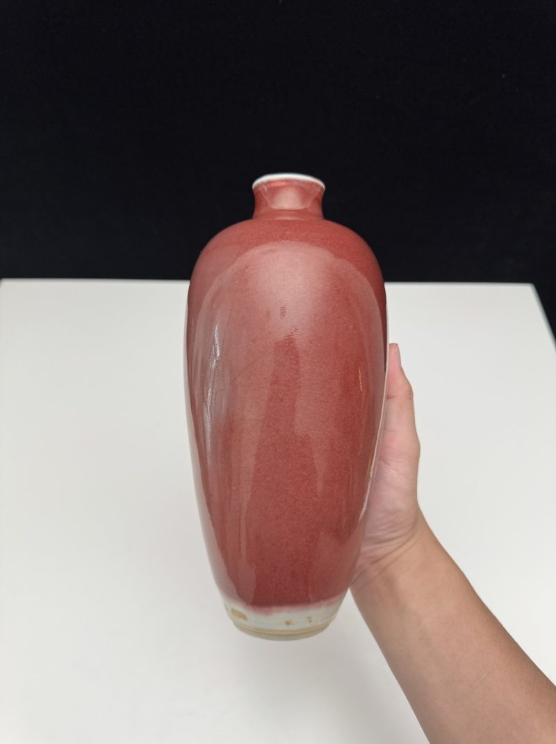 清康熙 郎窑红釉梅瓶 - 图6