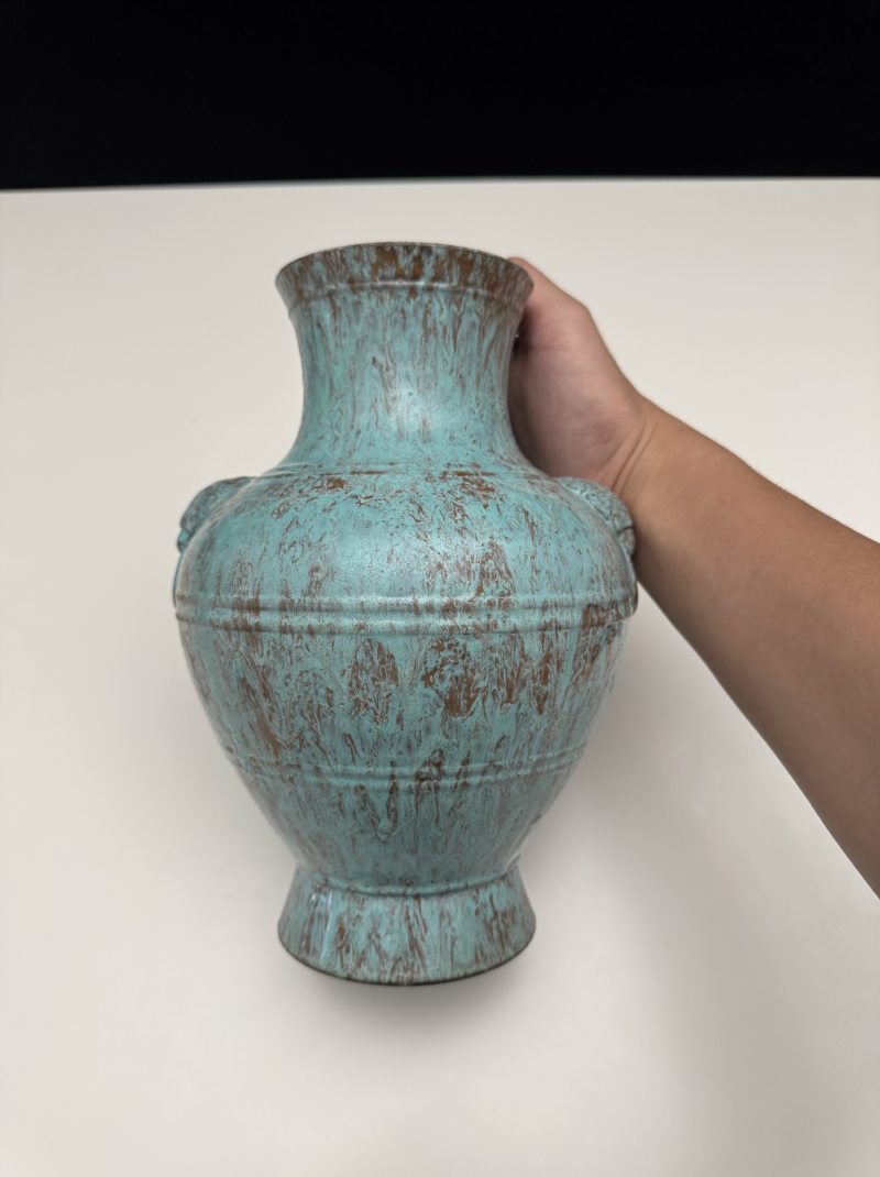 清雍正 炉钧釉辅首尊 - 图5