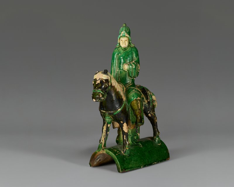 中國 明末/清初 十七世紀 三彩騎馬俑瓦  CHINA, LATE MING-EARLY QING DYNASTY, 17TH CENTURY - 图1