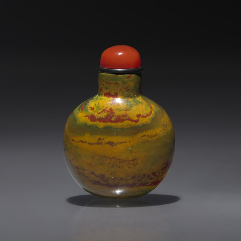 1750–1860年 羊肝瑪瑙小鼻煙壺 | A Miniature Chinese Jasper Snuff Bottle, Qing Dynasty, Circa 1750-1860 - 图1