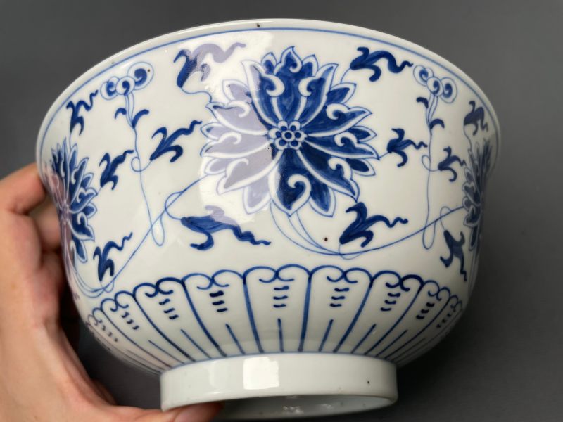 清光绪 青花缠枝莲纹碗 - 图7