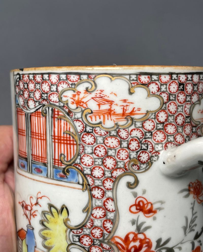 清乾隆 广彩开光人物故事图把杯 - 图16