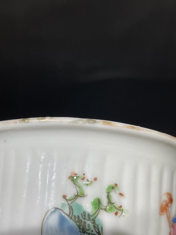 清晚期 粉彩人物杯碟一套 - 图14