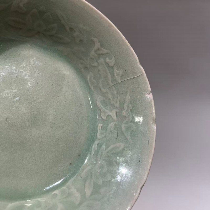 明代 青釉印花盘 - 图5