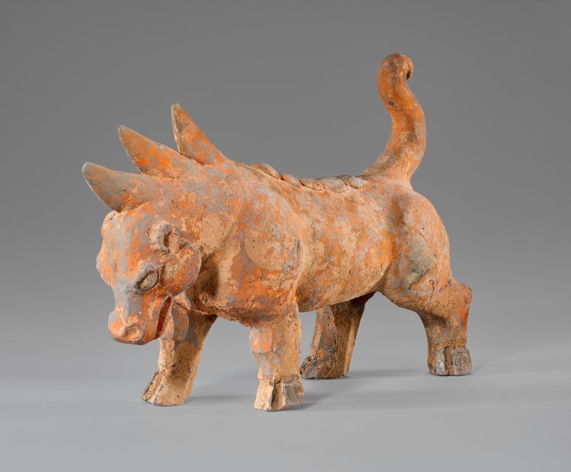 中國 漢 彩繪陶瑞獸  CHINA, HAN DYNASTY (206 BC- AD 220) - 图2