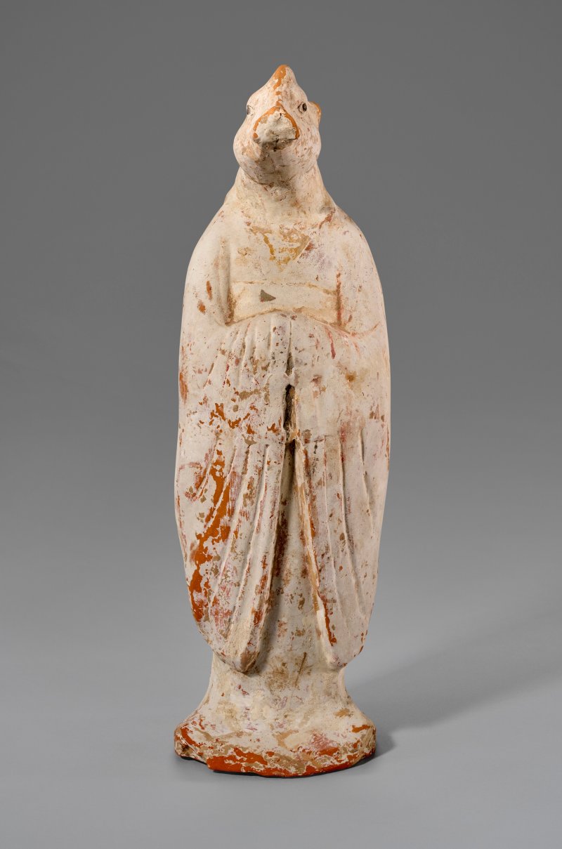 中國 唐 彩繪陶豬首俑  CHINA, TANG DYNASTY (AD 618-907)