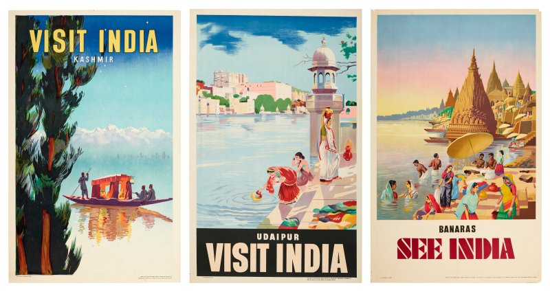A GROUP OF THREE INDIA TRAVEL POSTERS  INDIA, 20TH CENTURY
