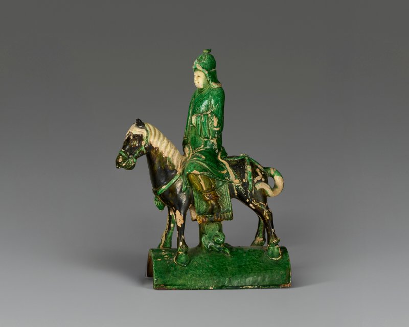 中國 明末/清初 十七世紀 三彩騎馬俑瓦  CHINA, LATE MING-EARLY QING DYNASTY, 17TH CENTURY - 图2