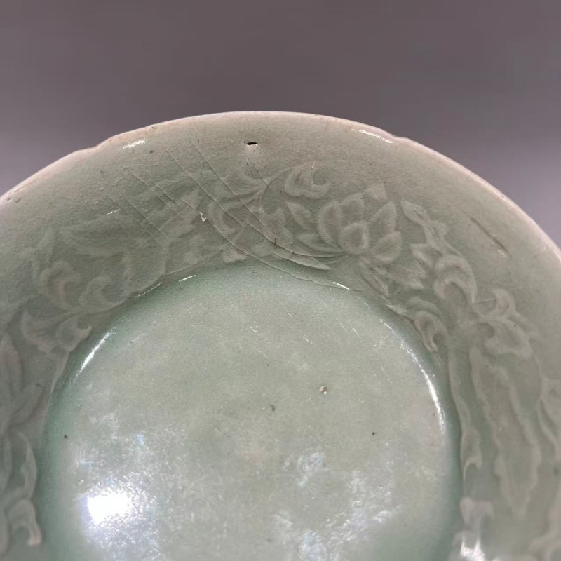 明代 青釉印花盘 - 图6