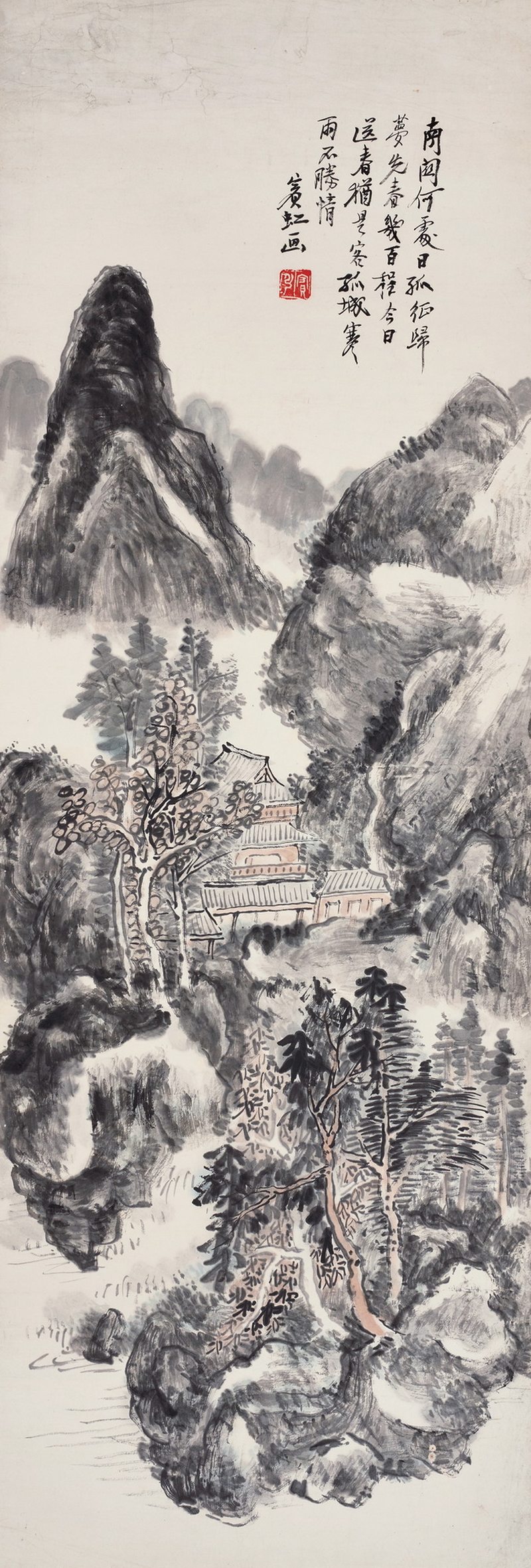孤城寒雨图