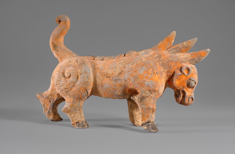 中國 漢 彩繪陶瑞獸  CHINA, HAN DYNASTY (206 BC- AD 220) - 图3