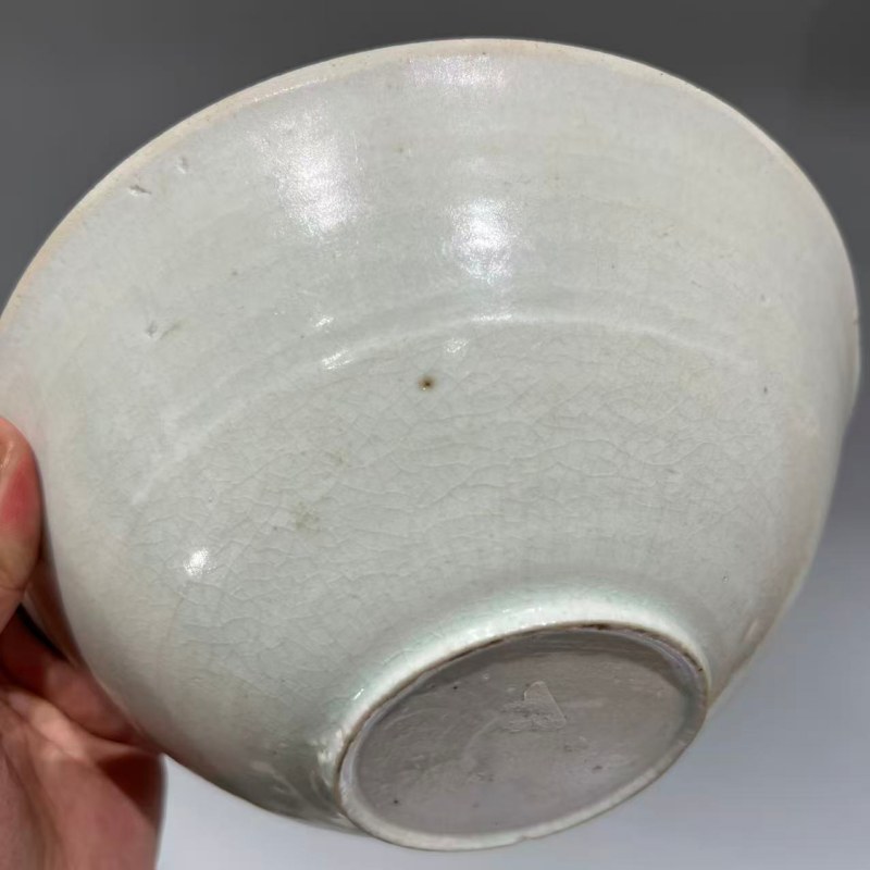 明代 青白釉双鱼纹碗 - 图6