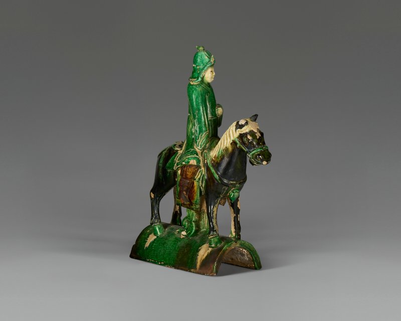 中國 明末/清初 十七世紀 三彩騎馬俑瓦  CHINA, LATE MING-EARLY QING DYNASTY, 17TH CENTURY - 图3