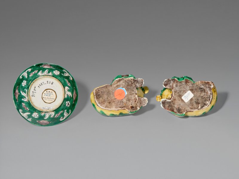 中國 清康熙 素三彩器三件  CHINA, KANGXI PERIOD (1662-1722) - 图2