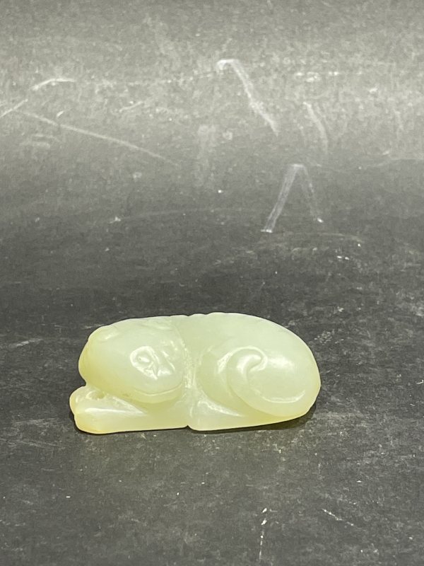 老和田玉瑞兽件