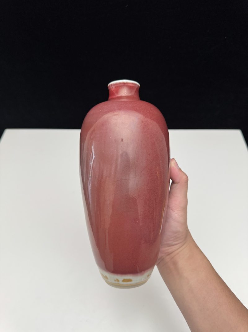 清康熙 郎窑红釉梅瓶 - 图7
