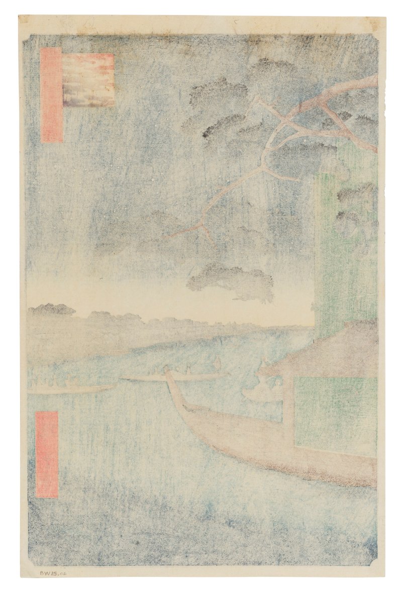 UTAGAWA HIROSHIGE (1797-1858)  Asakusagawa Shubi-no-matsu Onmaigashi (Pine of Success and Onmai Riverbank at Asakusa River) - 图2