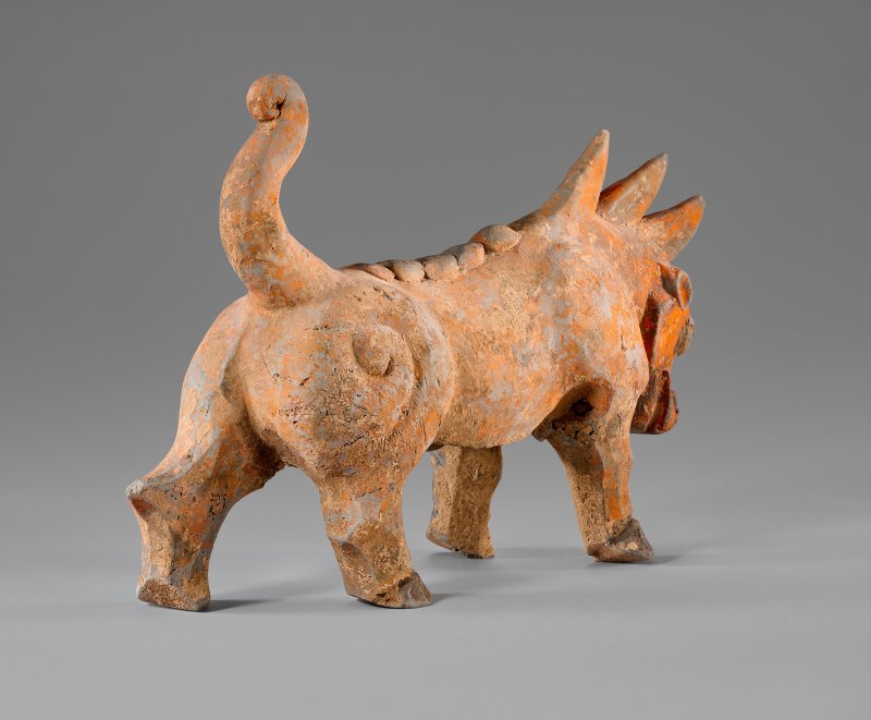 中國 漢 彩繪陶瑞獸  CHINA, HAN DYNASTY (206 BC- AD 220) - 图4