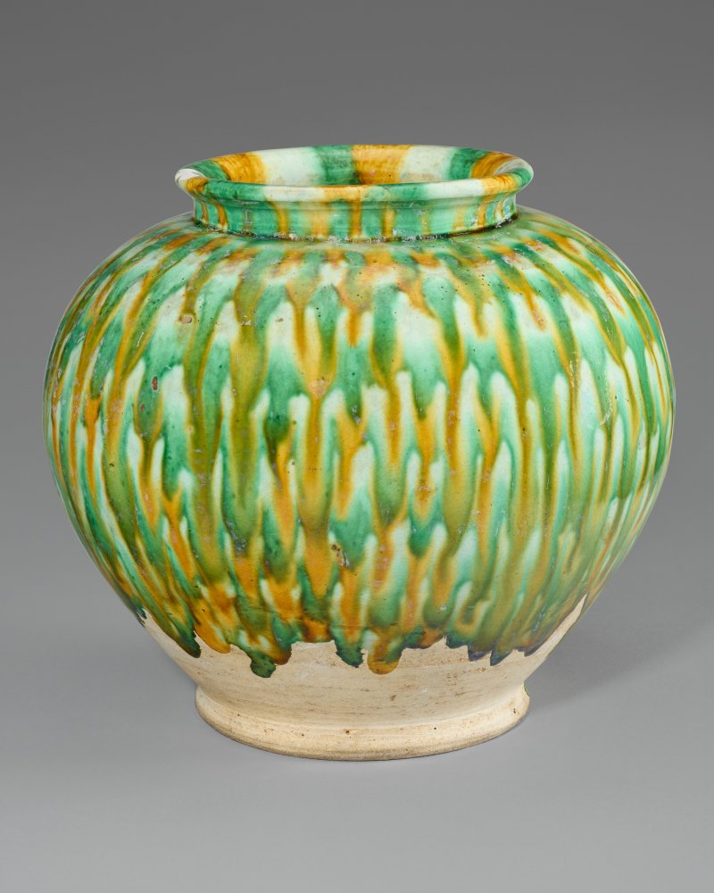 中國 唐 三彩罐  CHINA, TANG DYNASTY OR LATER - 图1
