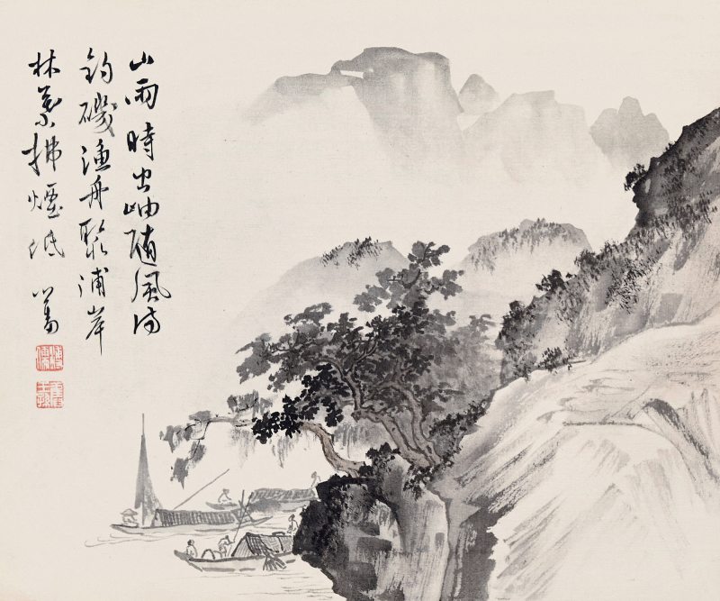 钓矶渔舟