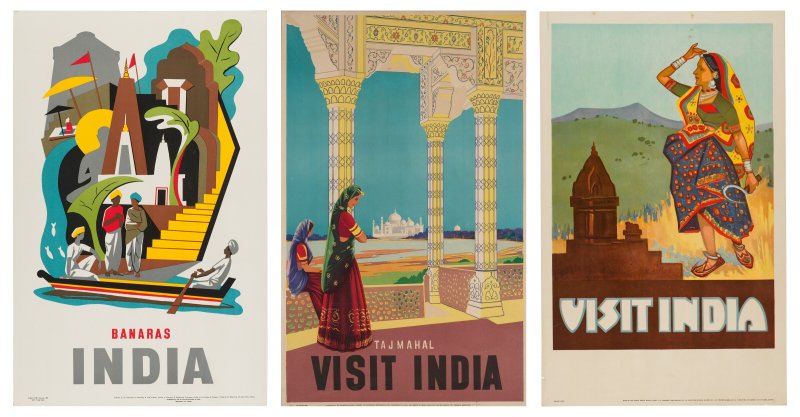 A GROUP OF THREE INDIA TRAVEL POSTERS  INDIA, 20TH CENTURY