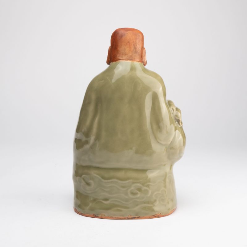   明 龍泉窯彌勒像 - 图4