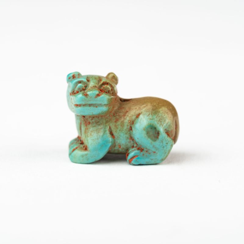    六朝 綠松石瑞獸 - 图2