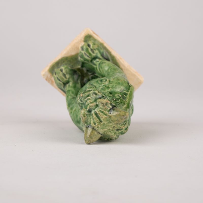   唐 綠釉獅像兩點 - 图8