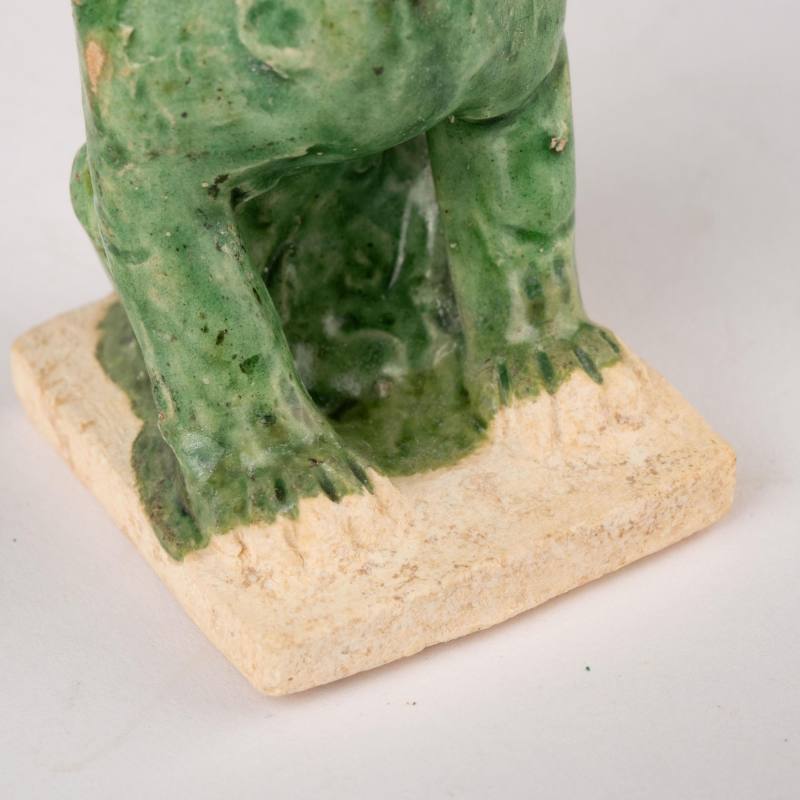    唐 綠釉獅像兩點 - 图11