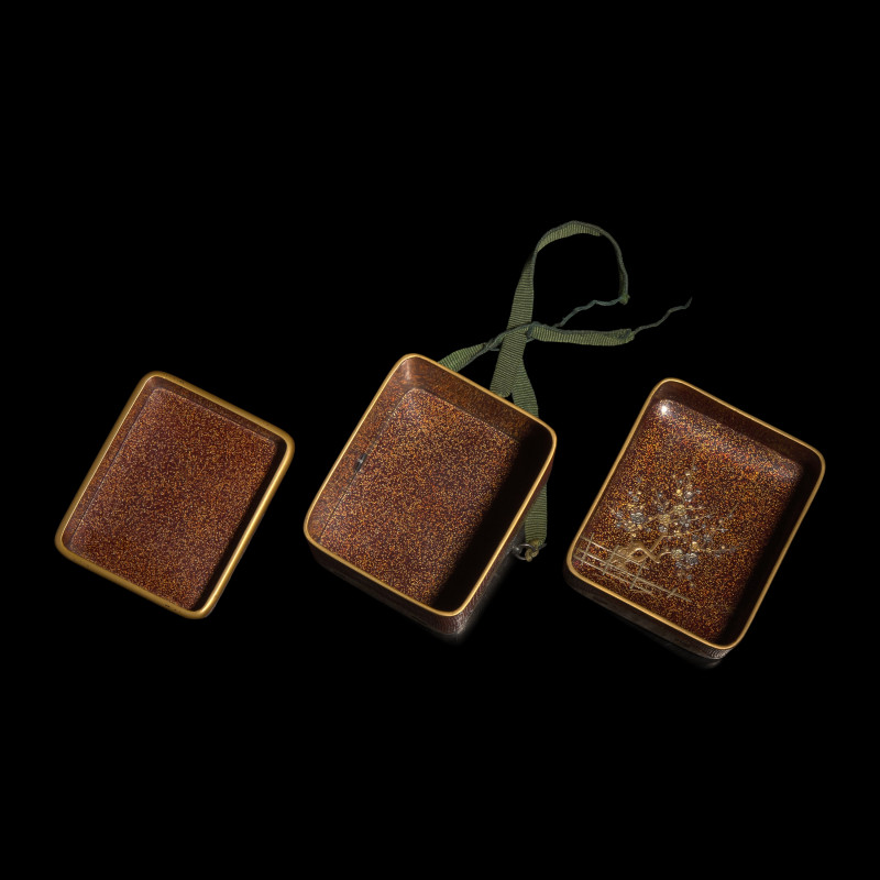 日本江戶時代 日本蒔繪漆盒 | A Japanese Gold Lacquer Rectangular Covered Box, tebako , Edo Period - 图4
