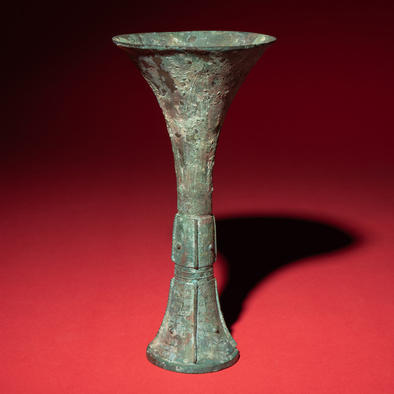 商 青銅觚 | A Chinese Archaic Bronze Gu Vessel, Shang Dynasty - 图4