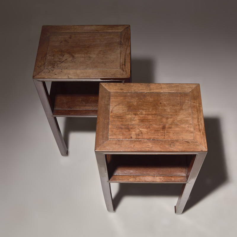 清中期 或爲黃花梨邊几一對 | A Pair of Chinese Hardwood, Possibly Huanghuali, Stands, Qing Dynasty, 18th Century - 图3
