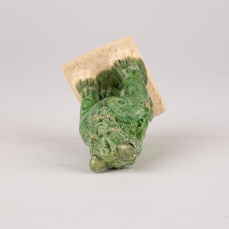    唐 綠釉獅像兩點 - 图13
