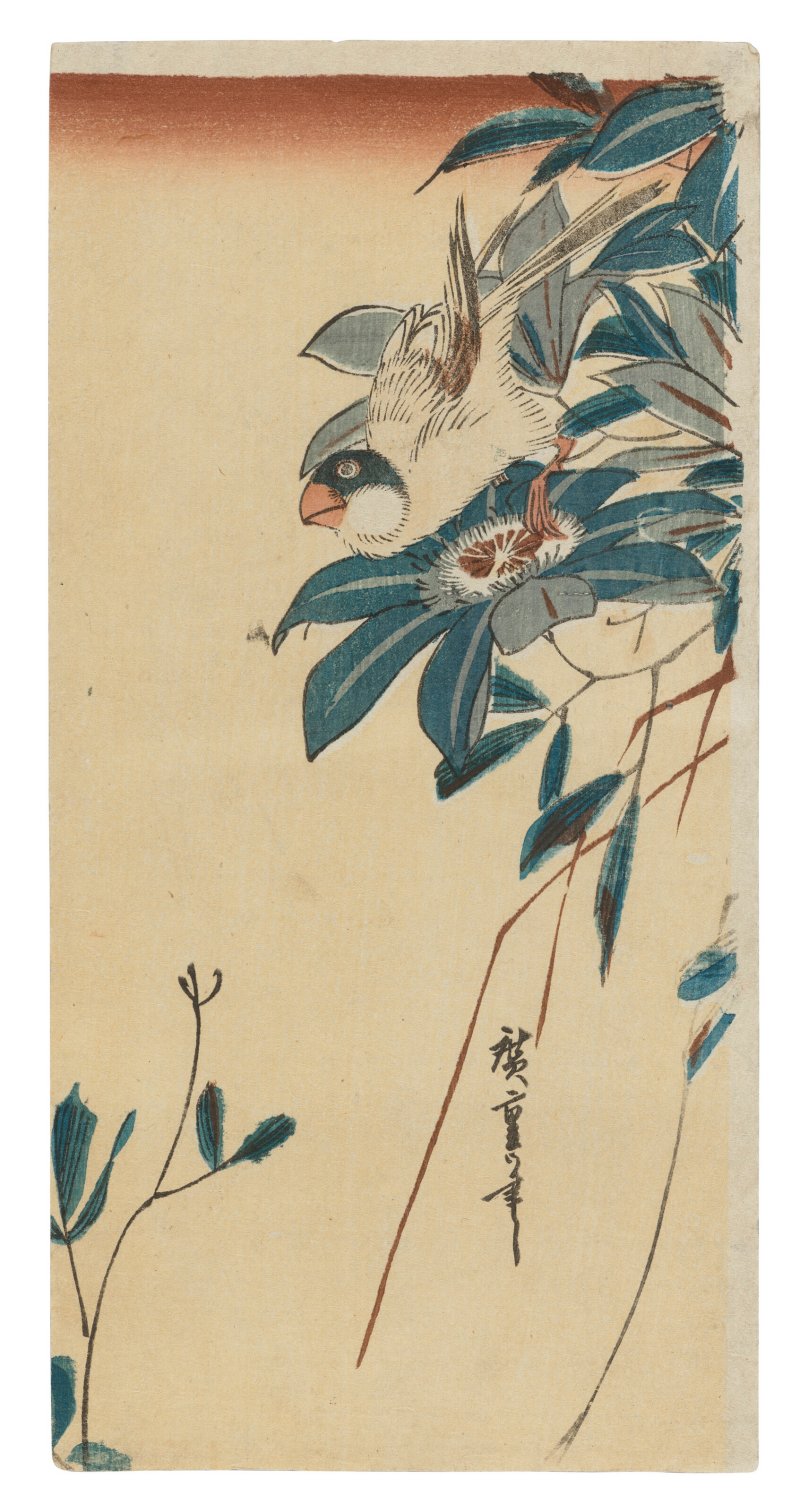 UTAGAWA HIROSHIGE (1797-1858)  A set of three bird and flower prints - 图6
