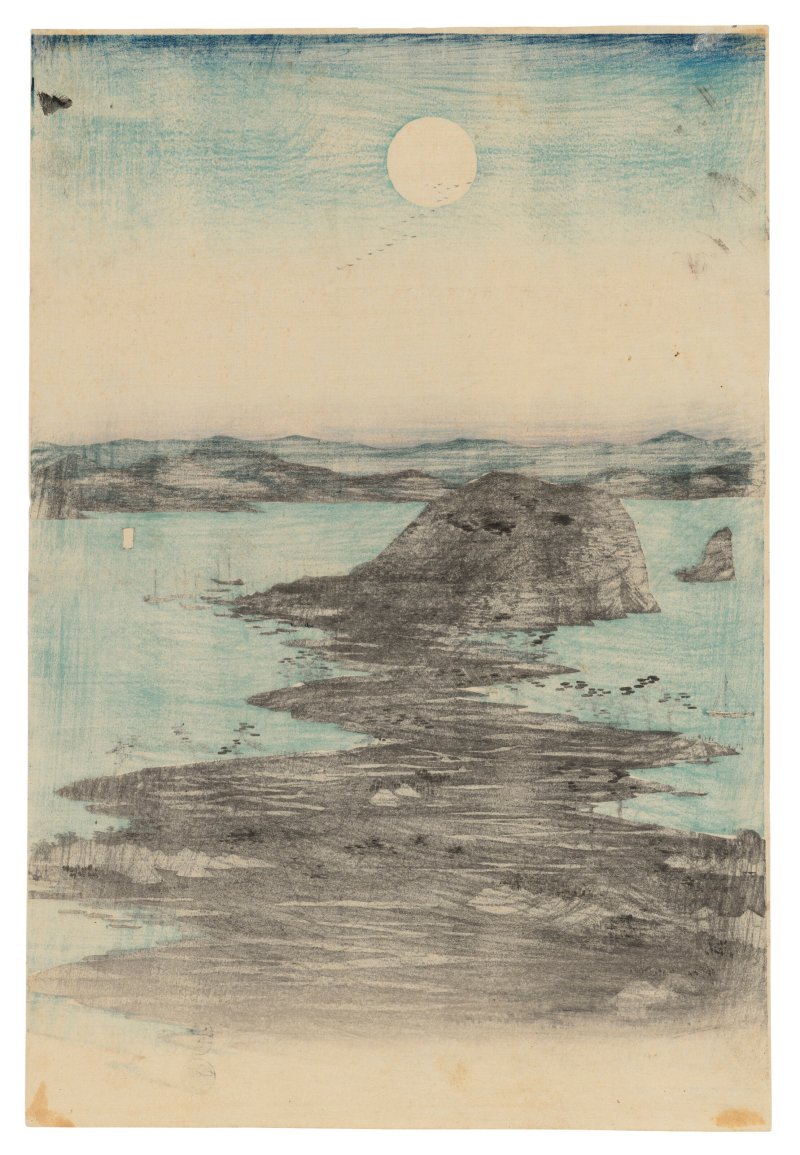 UTAGAWA HIROSHIGE (1797-1858)  Buyo Kanazawa hassho yakei (Eight night views of Kanazawa, Musashi Province) - 图5