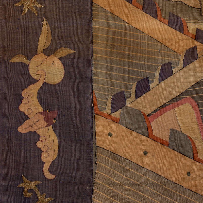 清晚期 緙絲刀馬人物圖大挂賬 | A Large Chinese Kesi Silk 'Battle Scene' Panel, Late Qing Dynasty - 图6