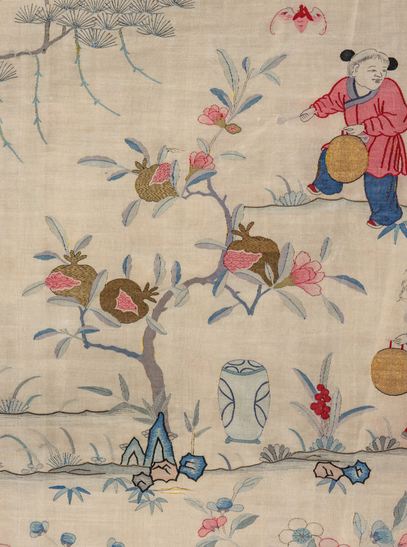 清晚期 緙絲百子圖大挂賬 | A Large Chinese Kesi Silk 'Hundred Boys' Panel, Circa 1880 - 图5