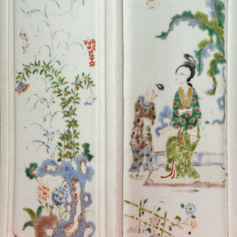 清晚期 粉彩八仙圖八方大筆筒 | A Large Famille Rose 'Figures' Octagonal Porcelain Brushpot, 19th Century - 图6