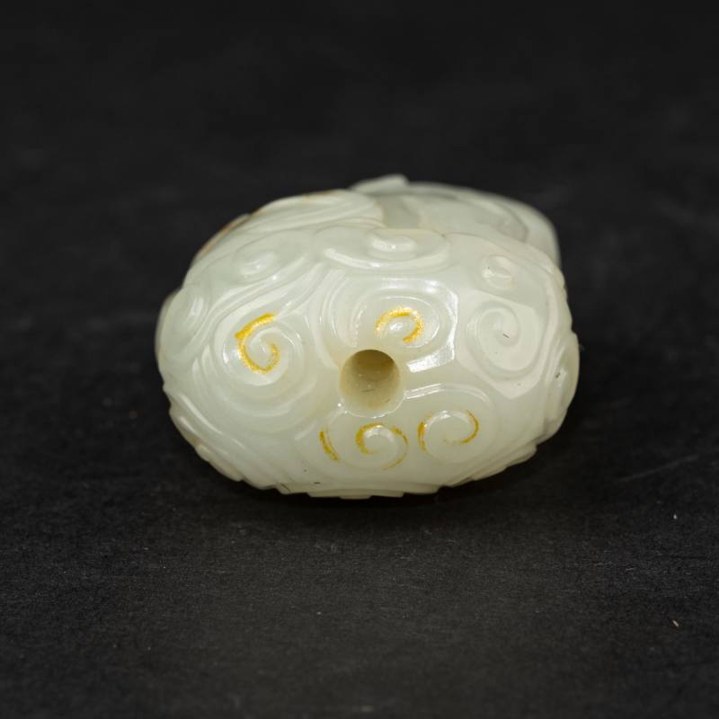    清 白玉獅雕坐像 - 图6