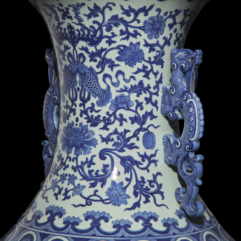 清嘉慶/道光 巨型青花九龍大瓶（附山中商會1943年圖錄） | A Magnificent, Monumental, and Extremely Rare Chinese Blue and White 'Nine Dragons' Vase, Qing Dynasty, Jiaqing/Daoguang Period - 图10