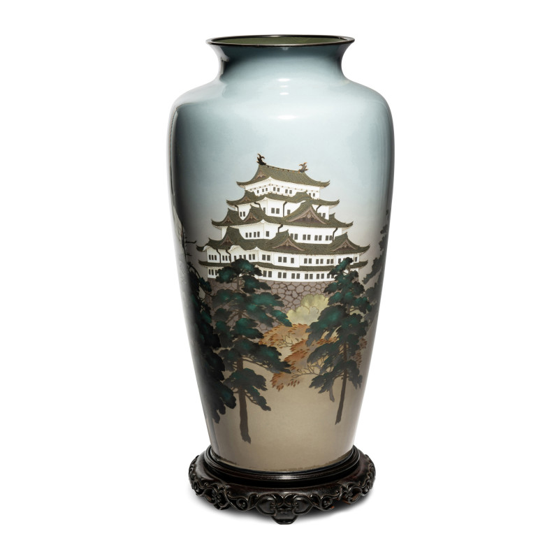 日本明治-大正時期 安藤七寶店七寶燒花瓶一對 | An Impressive Pair of Large Japanese Cloisonné Presentation Vases, Ando Jubei Studio, Late Meiji to Taisho Period - 图2