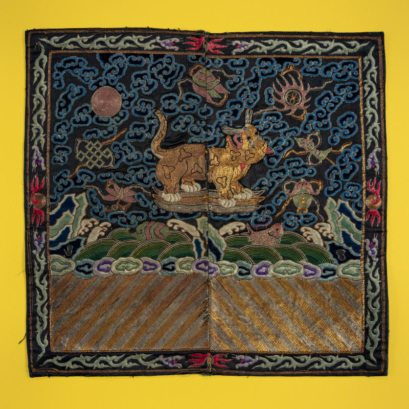 晚清-民國 刺綉武官補子六種 | Six Chinese Embroidered Silk Military Rank Badges, Late 19th-Early 20th Century - 图5