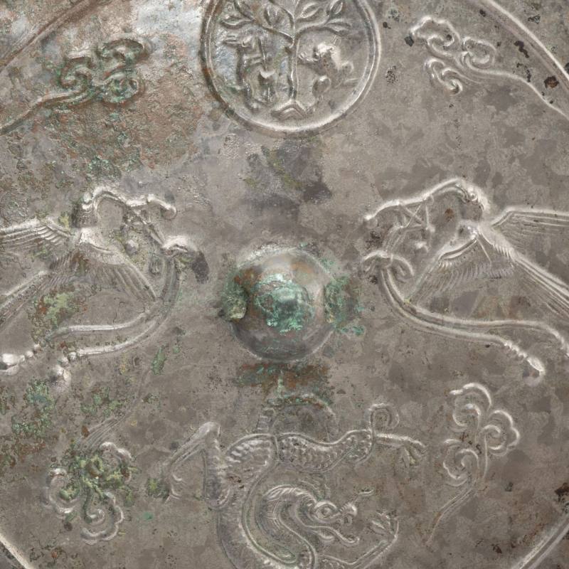    唐 月宮龍紋鏡 - 图2